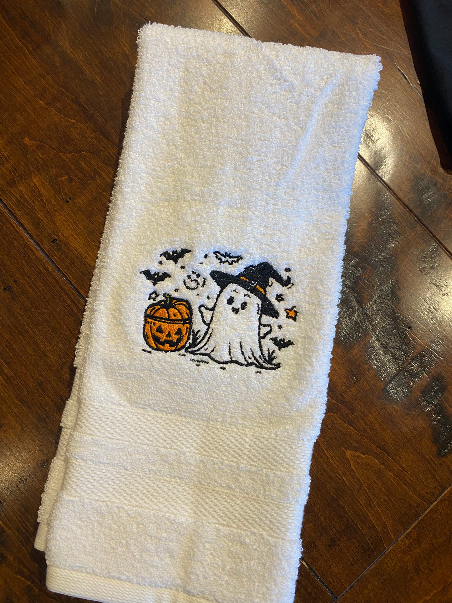 Ghost Pumpkin Hand Towel
