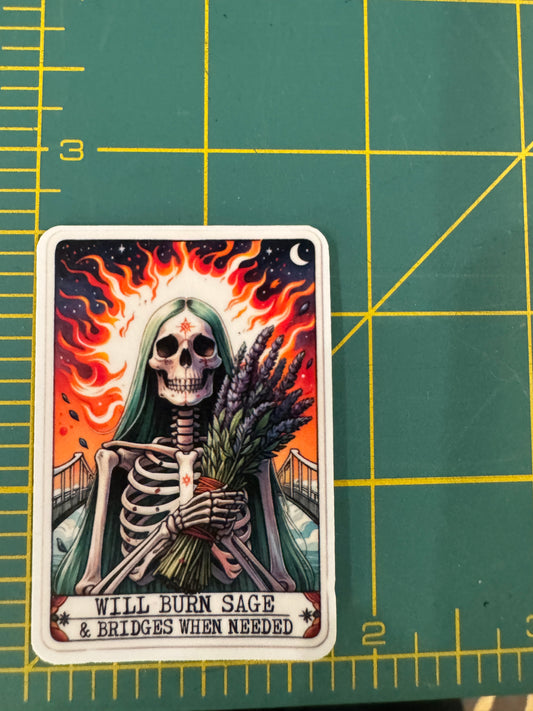 Will burn sage sticker