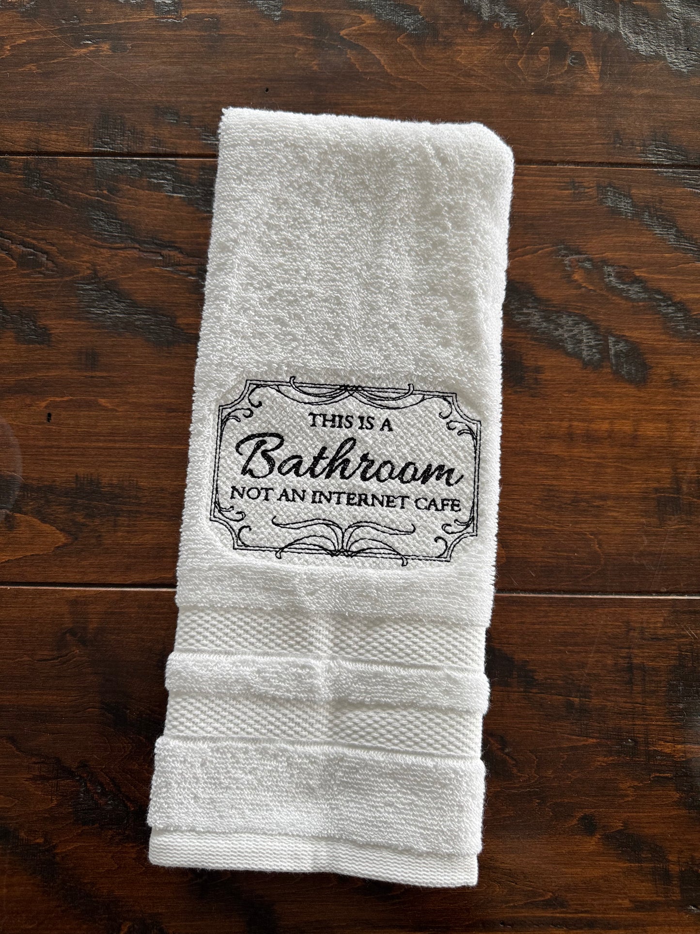 Not a Internet cafe hand towel