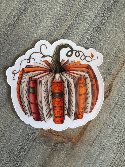 Pumpkin Book Sticker