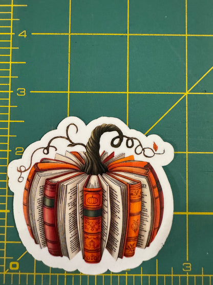 Pumpkin Book Sticker