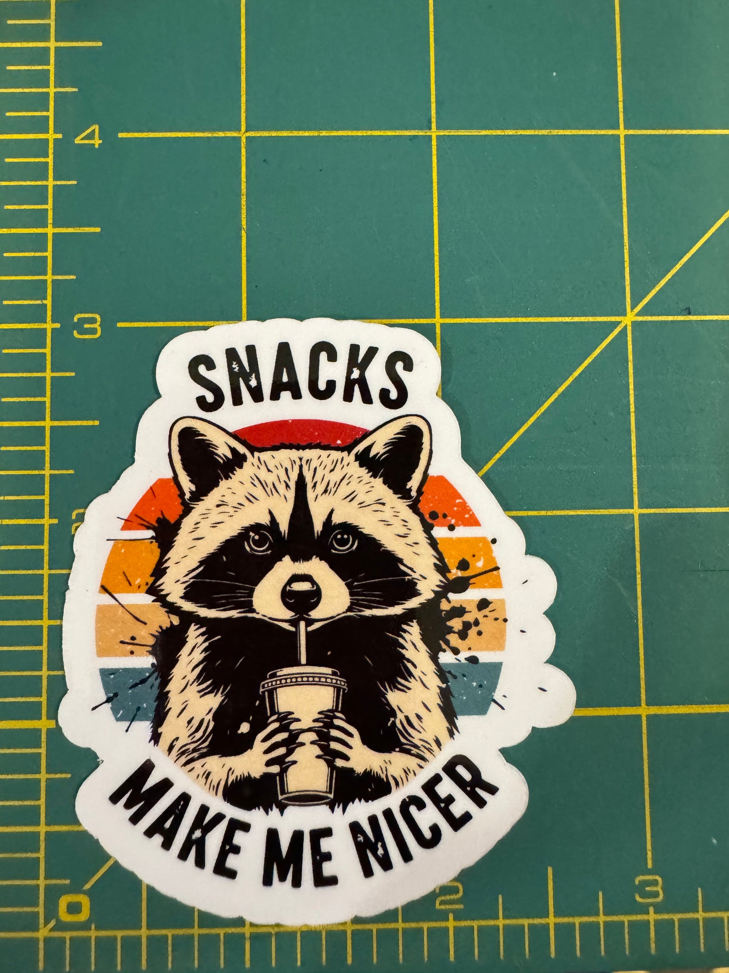 Snacks make me nicer sticker
