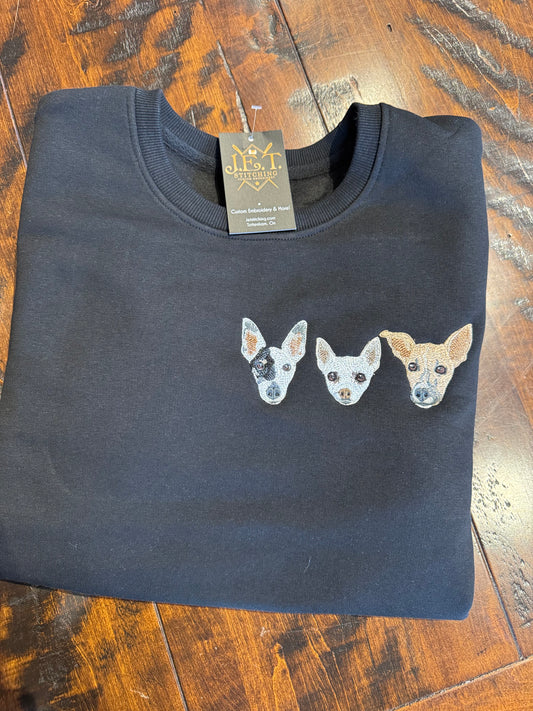 Custom Standard Left chest Pet sweater