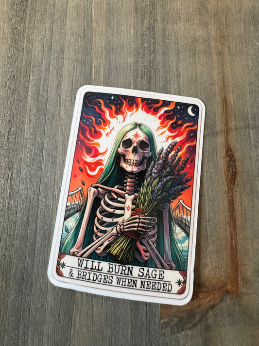 Will burn sage sticker